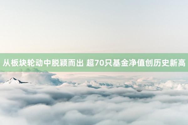 从板块轮动中脱颖而出 超70只基金净值创历史新高