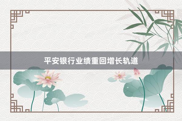 平安银行业绩重回增长轨道