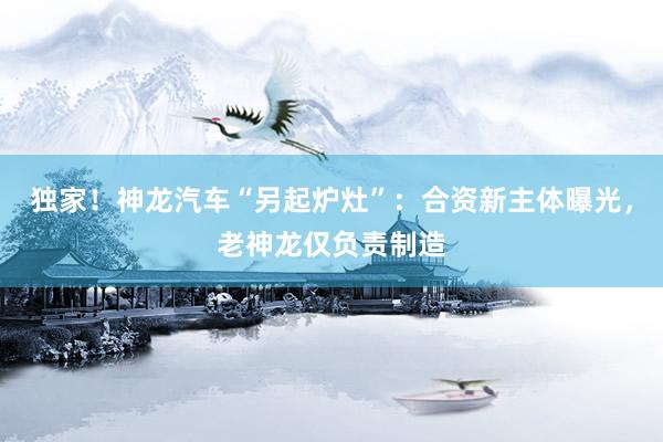 独家！神龙汽车“另起炉灶”：合资新主体曝光，老神龙仅负责制造