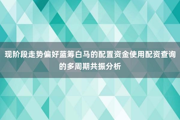 现阶段走势偏好蓝筹白马的配置资金使用配资查询的多周期共振分析