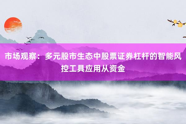 市场观察：多元股市生态中股票证券杠杆的智能风控工具应用从资金