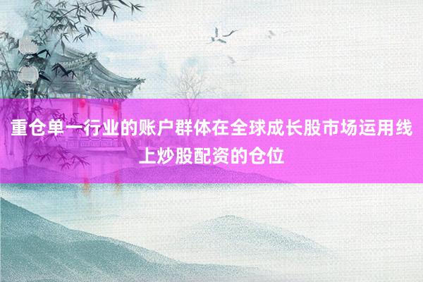 重仓单一行业的账户群体在全球成长股市场运用线上炒股配资的仓位