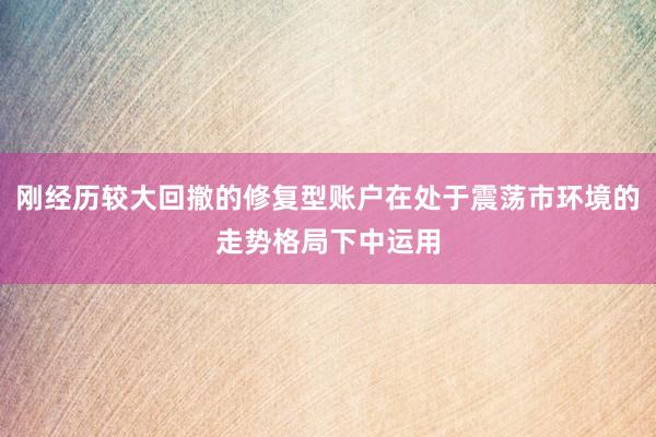 刚经历较大回撤的修复型账户在处于震荡市环境的走势格局下中运用