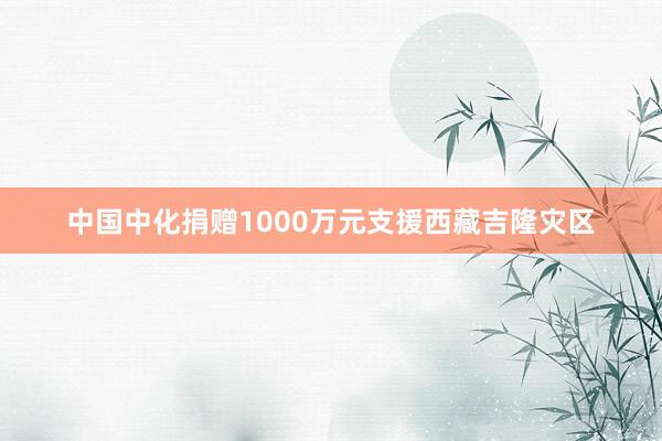 中国中化捐赠1000万元支援西藏吉隆灾区