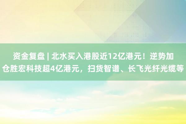 资金复盘 | 北水买入港股近12亿港元！逆势加仓胜宏科技超4亿港元，扫货智谱、长飞光纤光缆等