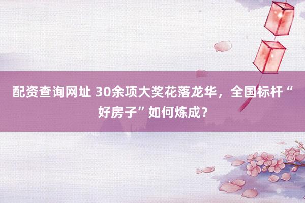 配资查询网址 30余项大奖花落龙华，全国标杆“好房子”如何炼成？